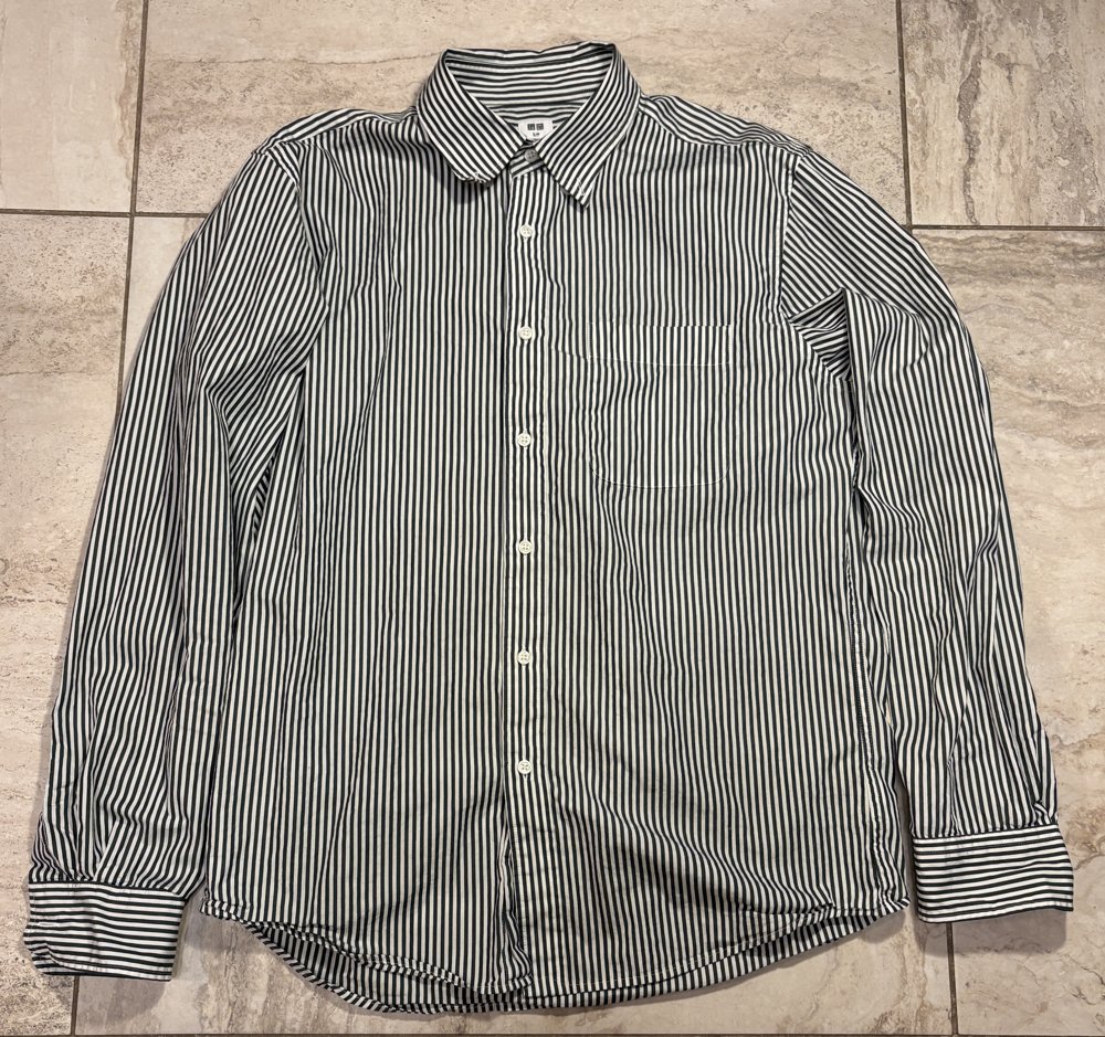 Chemise Rayée Verte à Poche