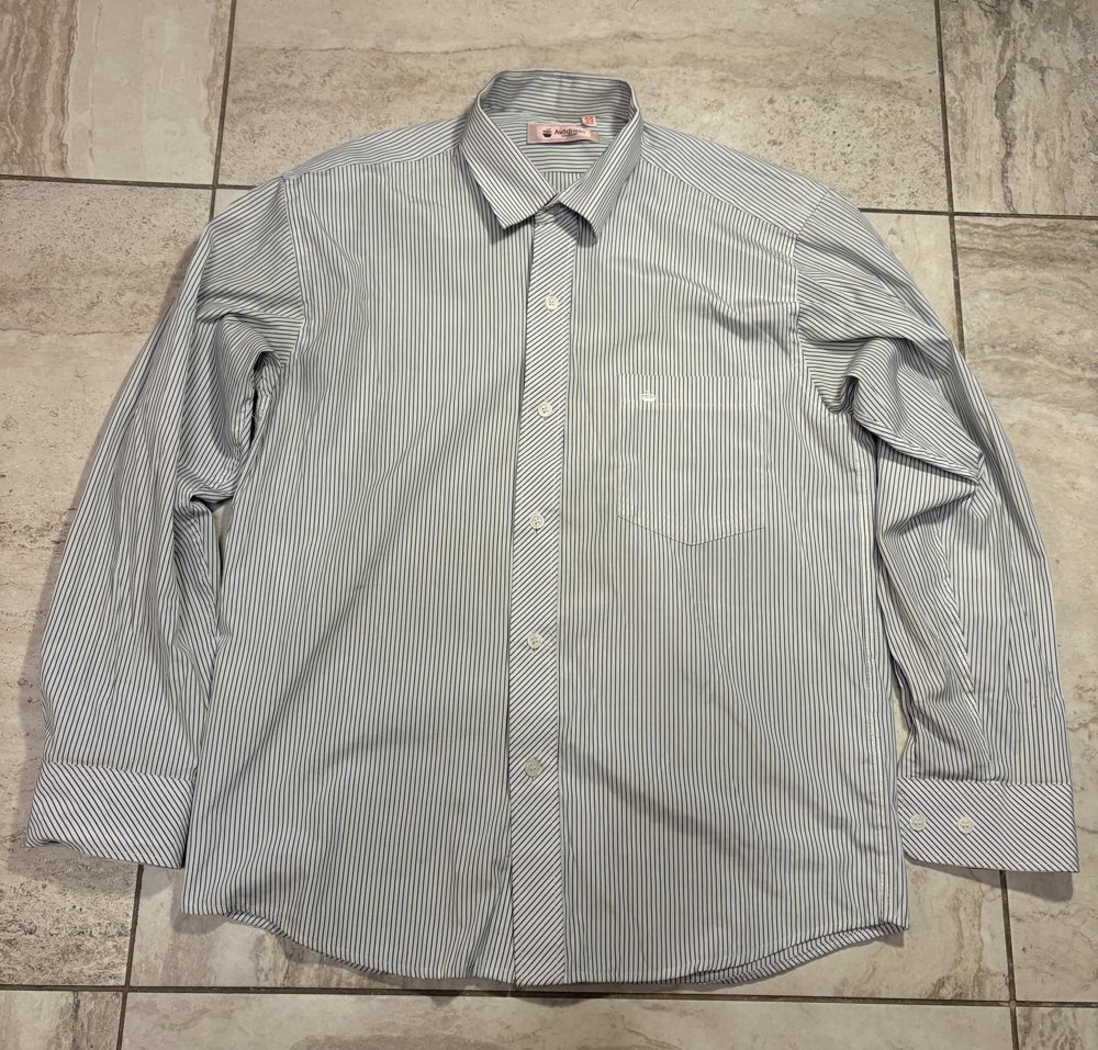 Chemise Rayée Bleu Marine & Blanc