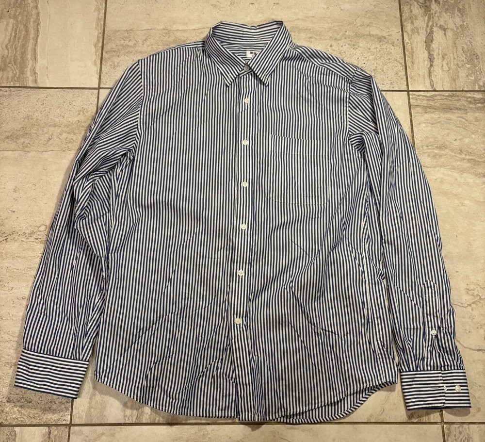 Chemise Rayée Marine & Blanche