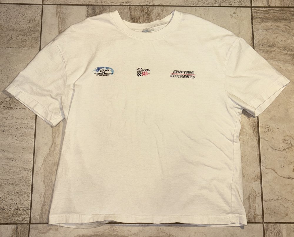 T-Shirt Graphique Racer Drift Blanc